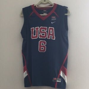 Vintage 2008 Lebron James Team USA Jersey size large